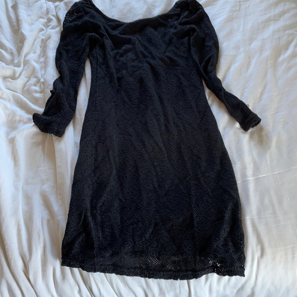 Black open back Zara dress